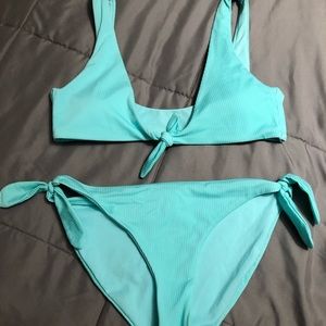 Teal blue 2 piece bikini